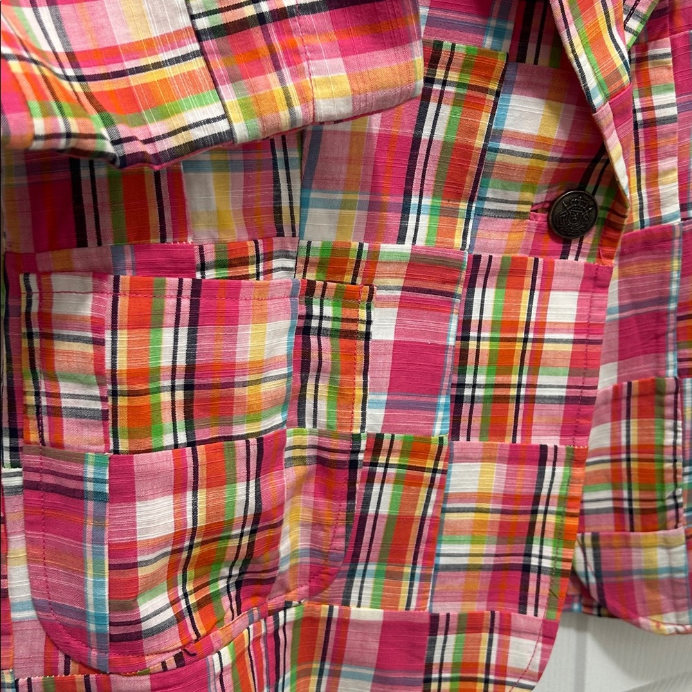 Lilly Pulitzer Luetta Jacket Blazer size 8 white logo - Picture 3 of 5
